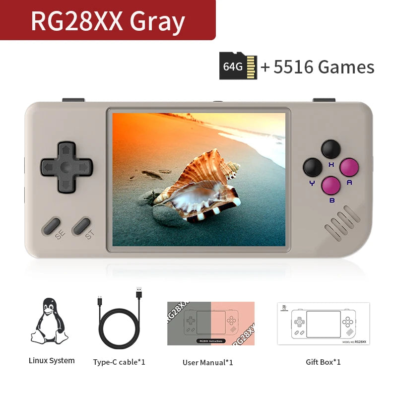 HANDHELD GAME CONSOLE RG28XX - 64GB